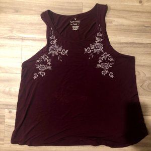 AEO Embroidered Soft & Sexy Tank